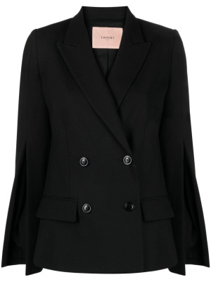 

Side slit double-breasted blazer, TWINSET Side slit double-breasted blazer