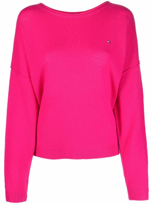 

Signature Flag wide-neck wool jumper, Tommy Hilfiger Signature Flag wide-neck wool jumper
