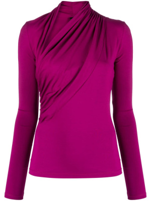 

Draped asymmetric long-sleeve top, PINKO Draped asymmetric long-sleeve top