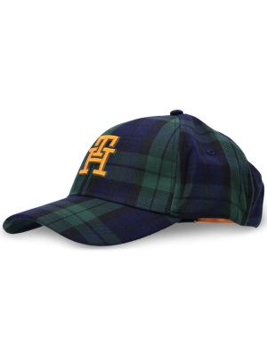 

Logo-embroidered check-pattern cap, Tommy Hilfiger Logo-embroidered check-pattern cap