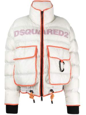 

Logo-print puffer down jacket, Dsquared2 Logo-print puffer down jacket