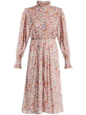 

Floral-print cotton midi dress, ISABEL MARANT Floral-print cotton midi dress