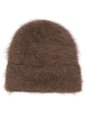 

Textured rib-trimmed beanie, TOTEME Textured rib-trimmed beanie