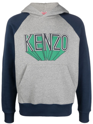 

Logo-print cotton jersey hoodie, Kenzo Logo-print cotton jersey hoodie