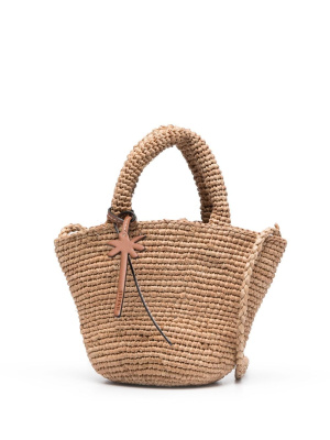 

Mini raffia tote bag, Manebi Mini raffia tote bag