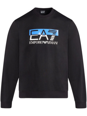 

Logo-print cotton sweatshirt, Ea7 Emporio Armani Logo-print cotton sweatshirt