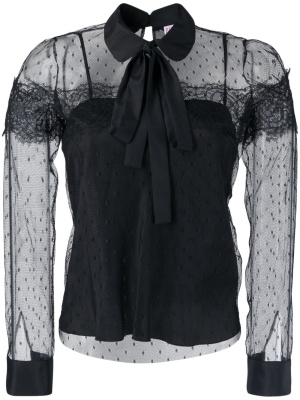 

Point d'esprit tulle blouse, RED Valentino Point d'esprit tulle blouse