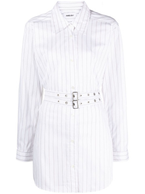 

Striped cotton-blend shirtdress, AMBUSH Striped cotton-blend shirtdress