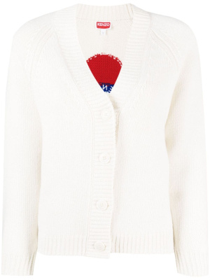 

Intarsia-knit logo cardigan, Kenzo Intarsia-knit logo cardigan