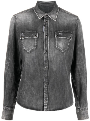 

Faded-effect press-stud shirt, Dsquared2 Faded-effect press-stud shirt