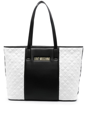 

Panelled quilted tote bag, Love Moschino Panelled quilted tote bag