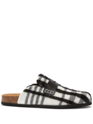 

Check loafer mules, JW Anderson Check loafer mules