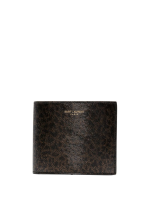 

Paris East/West leopard-print leather wallet, Saint Laurent Paris East/West leopard-print leather wallet