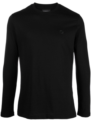 

Logo-patch long-sleeve T-shirt, Emporio Armani Logo-patch long-sleeve T-shirt