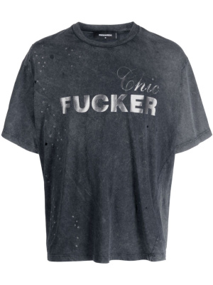 

Graphic-print distressed T-shirt, Dsquared2 Graphic-print distressed T-shirt