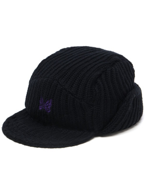 

Logo-embroidered ribbed-knit beret, Needles Logo-embroidered ribbed-knit beret