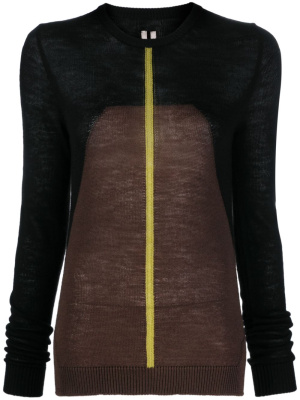 

Colour-block fine-knit jumper, Rick Owens Colour-block fine-knit jumper