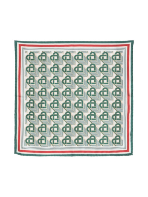 

Heart Monogram silk foulard, Casablanca Heart Monogram silk foulard