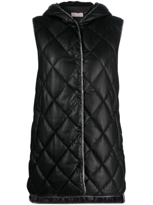 

High-low quilted gilet, LIU JO High-low quilted gilet