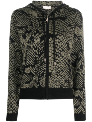 

Patterned intarsia-knit hooded cardigan, LIU JO Patterned intarsia-knit hooded cardigan