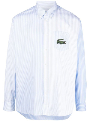 

Contrast-stripe logo-patch shirt, Lacoste Contrast-stripe logo-patch shirt