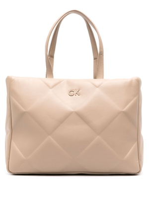 

Re-lock quilted leather tote bag, Calvin Klein Re-lock quilted leather tote bag