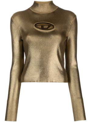 

Logo-plaque high-neck jumper, Diesel Logo-plaque high-neck jumper