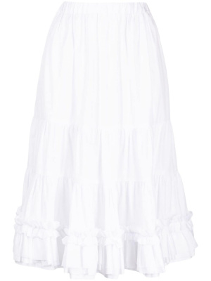 

Tiered cotton midi skirt, Comme Des Garçons Girl Tiered cotton midi skirt