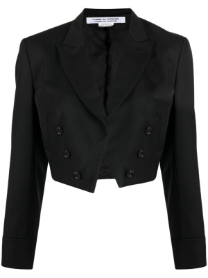 

Double-breasted cropped wool blazer, Comme Des Garçons Comme Des Garçons Double-breasted cropped wool blazer