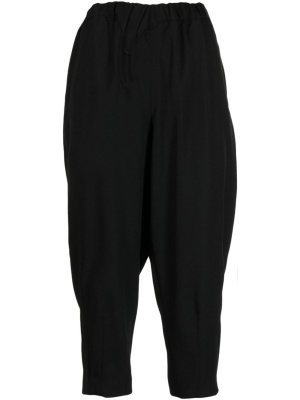 

Elasticated-waistband cropped wool trousers, Comme Des Garçons Comme Des Garçons Elasticated-waistband cropped wool trousers