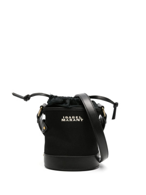 

Small Samara logo-embroidered bucket bag, ISABEL MARANT Small Samara logo-embroidered bucket bag