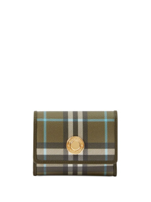 

Vintage Check-pattern faux-leather wallet, Burberry Vintage Check-pattern faux-leather wallet