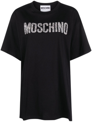 

Crystal-logo cotton T-shirt, Moschino Crystal-logo cotton T-shirt