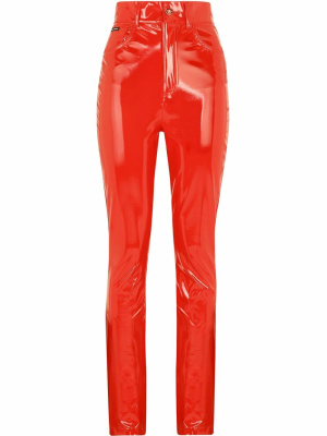 

High-waisted faux-leather pants, Dolce & Gabbana High-waisted faux-leather pants