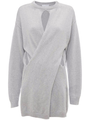

Twist-front organic-cotton dress, JW Anderson Twist-front organic-cotton dress
