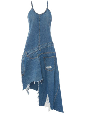 

Asymmetric distressed denim dress, JW Anderson Asymmetric distressed denim dress