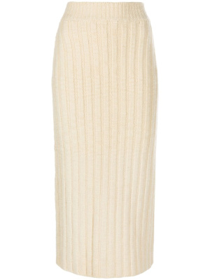 

Ribbed-knit wool midi skirt, Jil Sander Ribbed-knit wool midi skirt