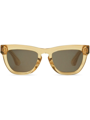 

Logo-engraved square-frame sunglasses, Burberry Eyewear Logo-engraved square-frame sunglasses