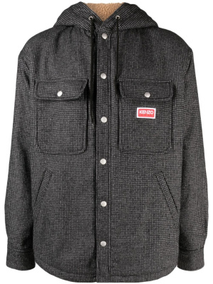 

Houndstooth-pattern hooded jacket, Kenzo Houndstooth-pattern hooded jacket