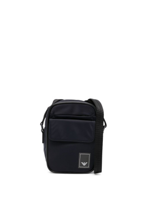 

Travel Essentials logo-patch messenger bag, Emporio Armani Travel Essentials logo-patch messenger bag