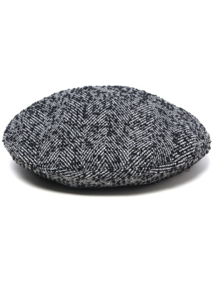 

Bow-detail tweed beret, Needles Bow-detail tweed beret