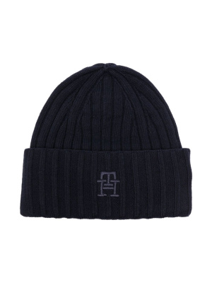 

Iconic logo-embroidered ribbed-knit beanie, Tommy Hilfiger Iconic logo-embroidered ribbed-knit beanie