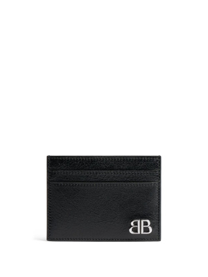 

Monaco logo-plaque leather cardholder, Balenciaga Monaco logo-plaque leather cardholder