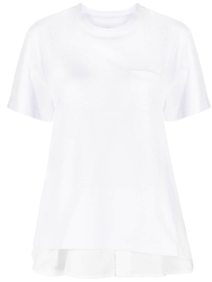 

Layered short-sleeve cotton T-shirt, Sacai Layered short-sleeve cotton T-shirt