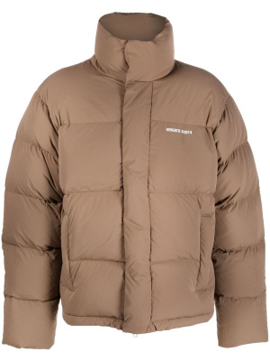 

Logo-print puffer coat, Axel Arigato Logo-print puffer coat