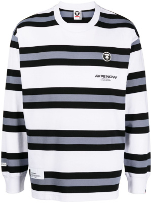 

Striped long-sleeve T-shirt, AAPE BY *A BATHING APE® Striped long-sleeve T-shirt