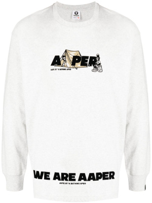

Logo-print cotton T-shirt, AAPE BY *A BATHING APE® Logo-print cotton T-shirt