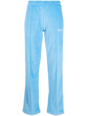 

Towelling-finish logo-embroidered track pants, Sporty & Rich Towelling-finish logo-embroidered track pants