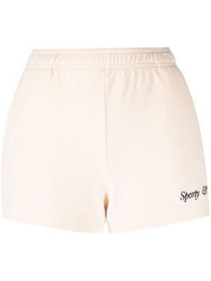 

Logo-print cotton shorts, Sporty & Rich Logo-print cotton shorts