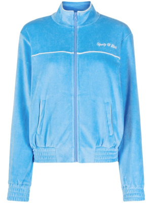 

Towelling-finish logo-embroidered jacket, Sporty & Rich Towelling-finish logo-embroidered jacket